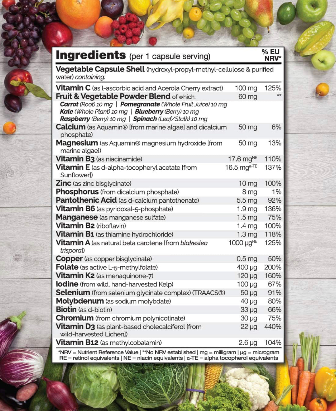 120pc NATURELO One Daily Multivitamin for Men - with Natural Food-Based Vitamins, Fruit & Vegetable Extracts