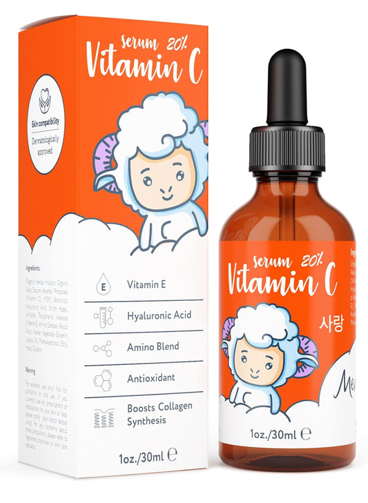 MeMe Vitamin C Serum for Face | Korean Skin Care with Hyaluronic Acid, Retinol & Vitamin E