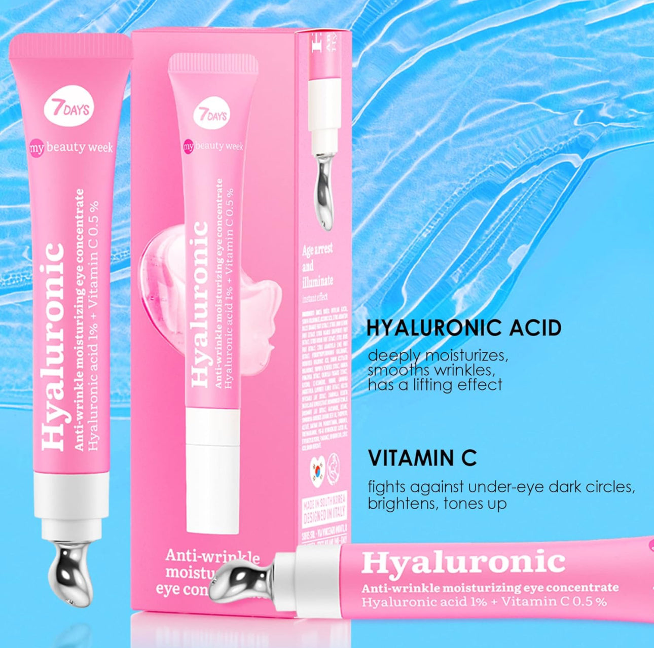 7Days Eye Cream with Hyaluronic Acid - Korean Skincare