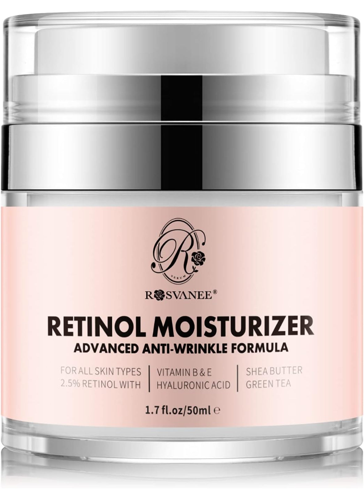 ROSVANEE Retinol Moisturizer Anti Aging Cream for Face, Neck and Eye with 2.5% Retinol