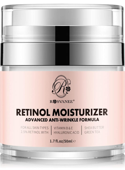 ROSVANEE Retinol Moisturizer Anti Aging Cream for Face, Neck and Eye with 2.5% Retinol