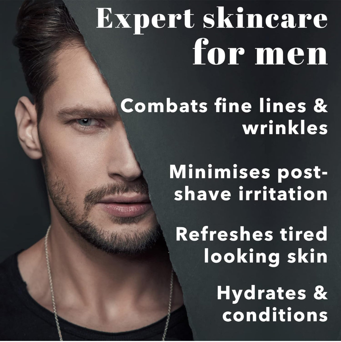 Mens Face Cream and Hydrating Moisturiser with Vitamin E and Hyaluronic Acid