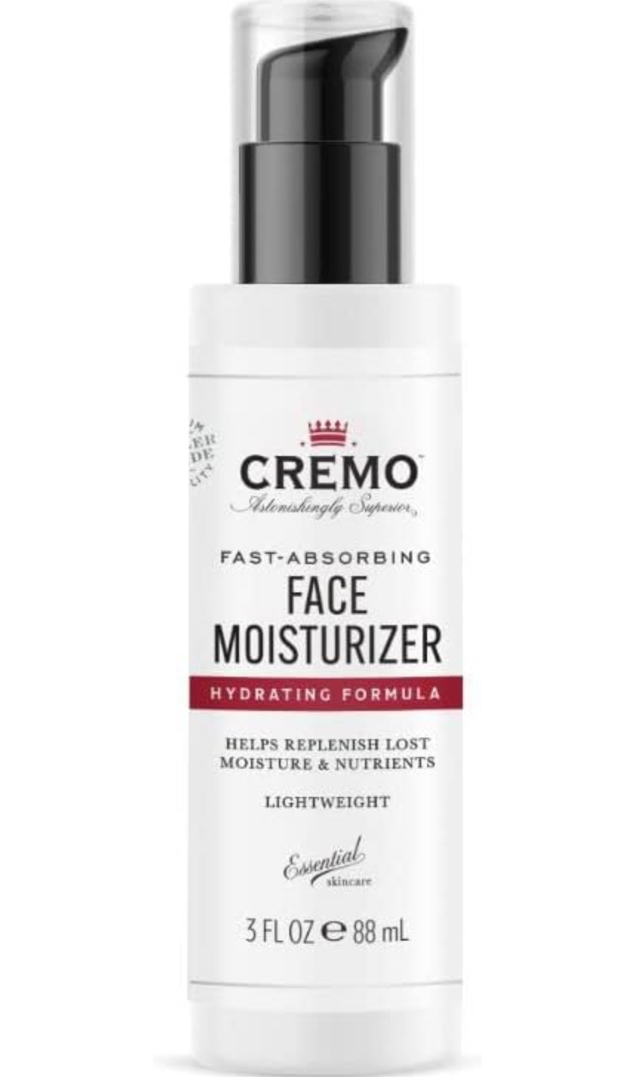 CREMO - Face Moisturiser For Men | Lightweight Hydrating Face Cream | 88ml