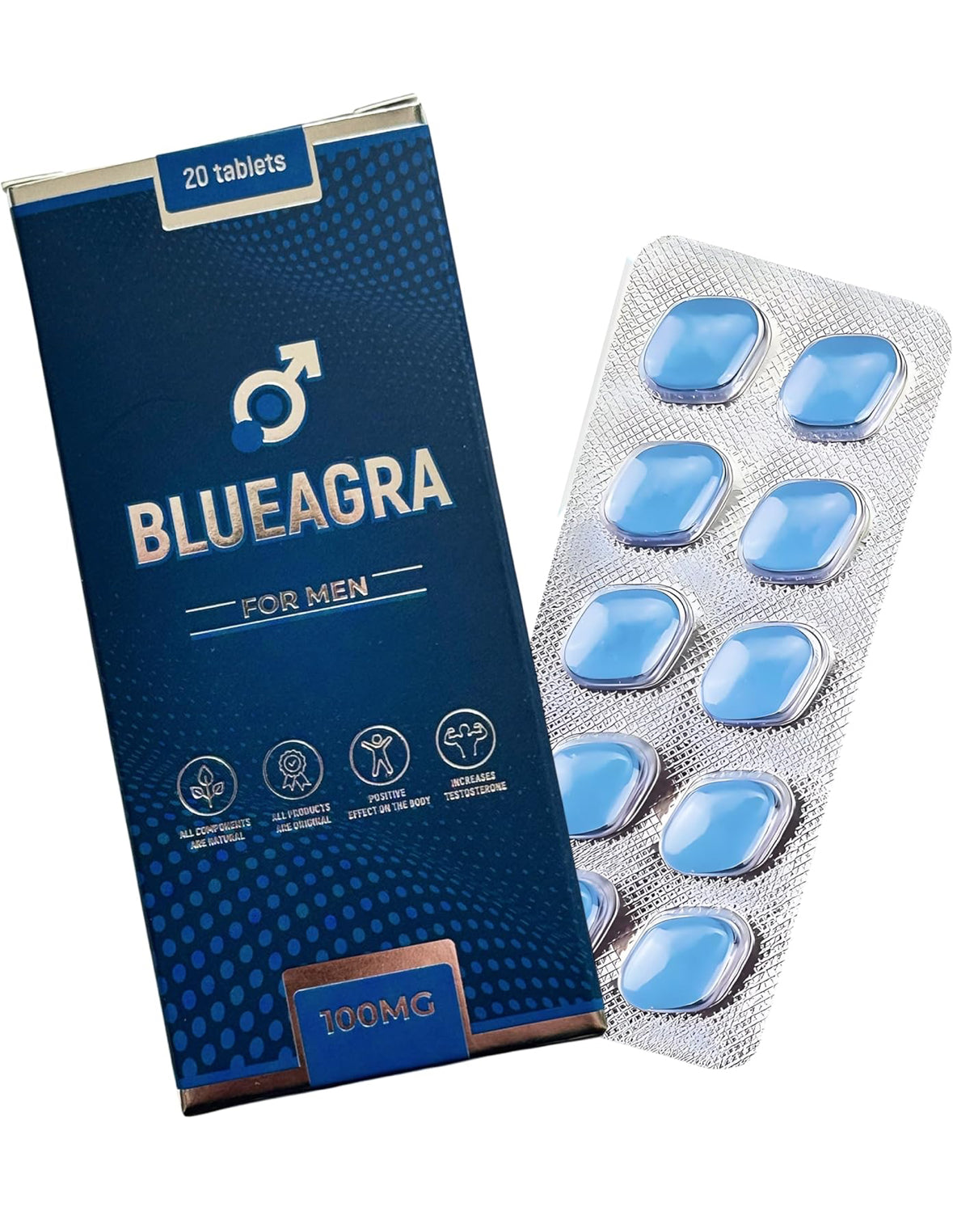 BLUEAGRA Extremely effective Male enhancement natural food supplement Made in UK