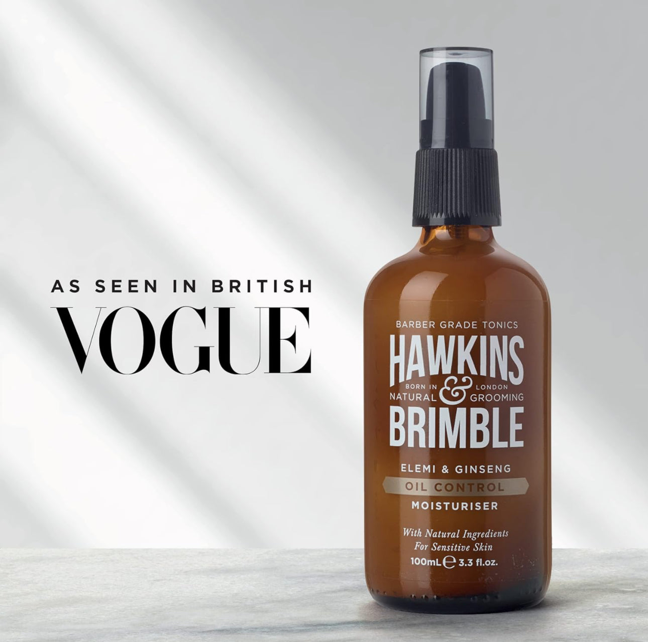 Hawkins & Brimble Oil Control Men’s Face Moisturiser, Sensitive Skin Moisturiser for Men with Natural Ingredients