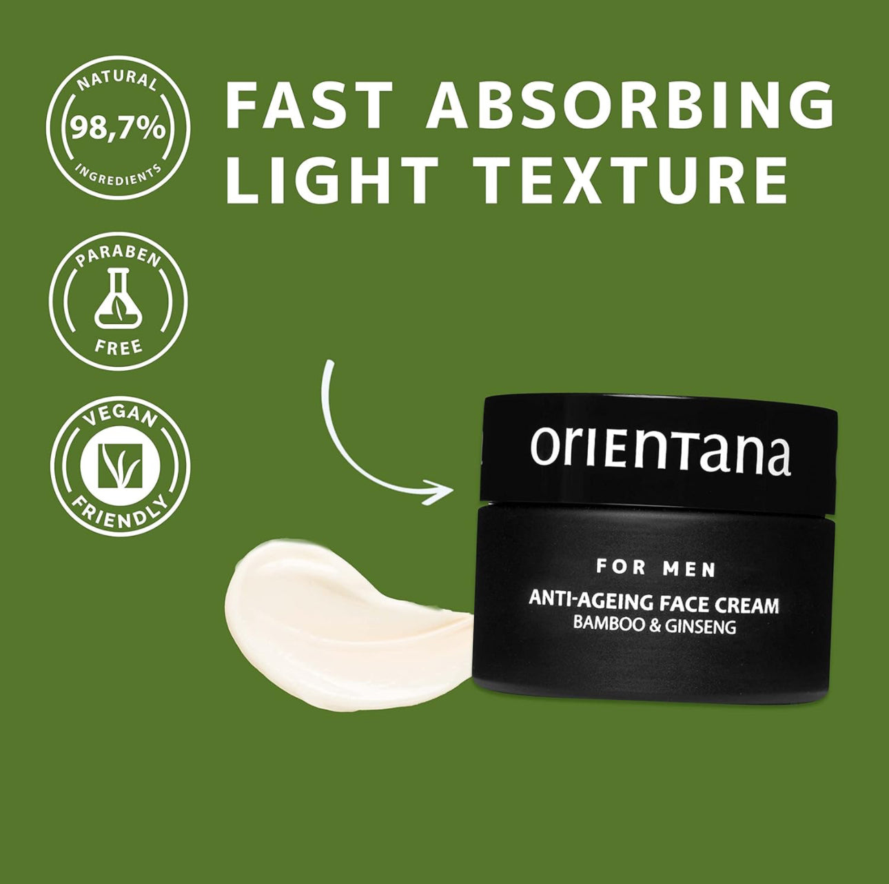 Orientana - Natural Face Cream For Men | Bamboo And Ginseng