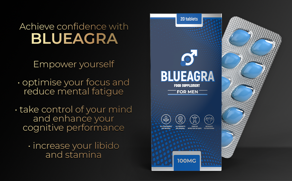 BLUEAGRA Extremely effective Male enhancement natural food supplement Made in UK