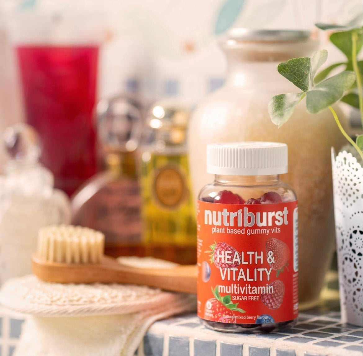 180 (pack of 3) gummy’s NUTRIBURST Multivitamins Health & Vitality Gummy, with Vitamin C B5 B6 B12 & D, Gummies
