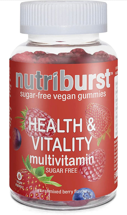 180 (pack of 3) gummy’s NUTRIBURST Multivitamins Health & Vitality Gummy, with Vitamin C B5 B6 B12 & D, Gummies