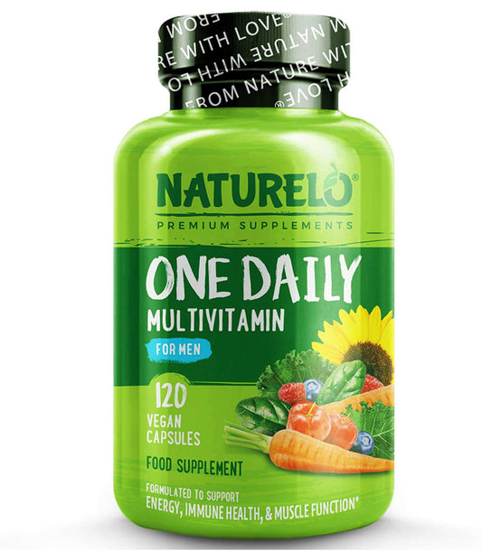 120pc NATURELO One Daily Multivitamin for Men - with Natural Food-Based Vitamins, Fruit & Vegetable Extracts