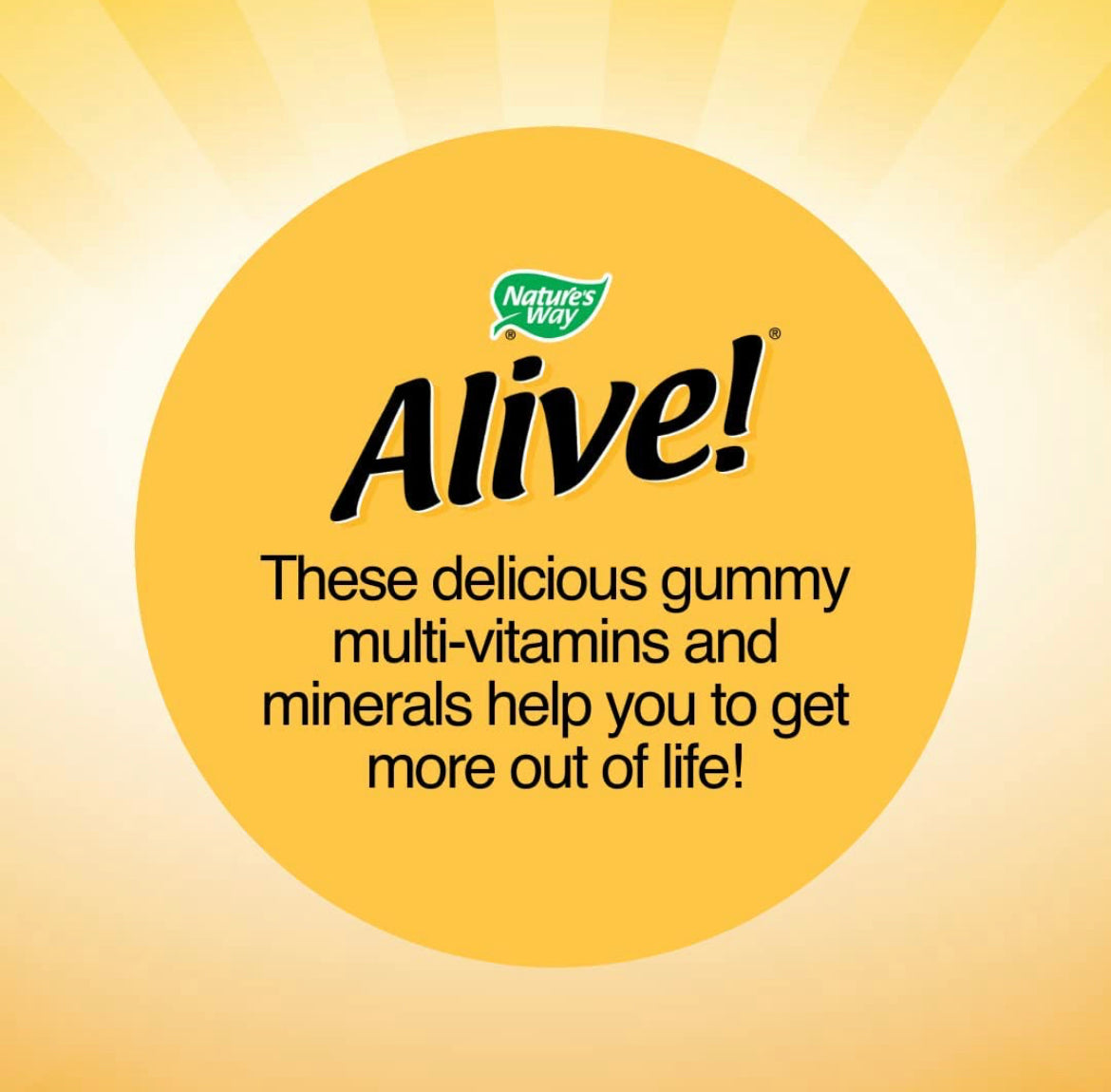 Alive! 60pc package Men's Energy Soft Jell Multivitamins | 60 Chewable Gummies